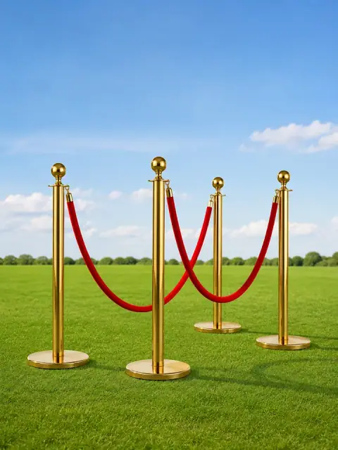 Gold Stanchions with Red Rope catalog item