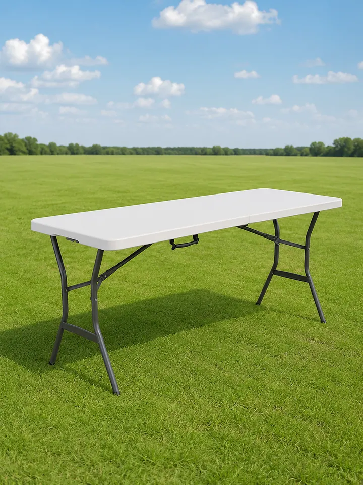 Six-foot Lifetime folding table available from Events Rental Hub